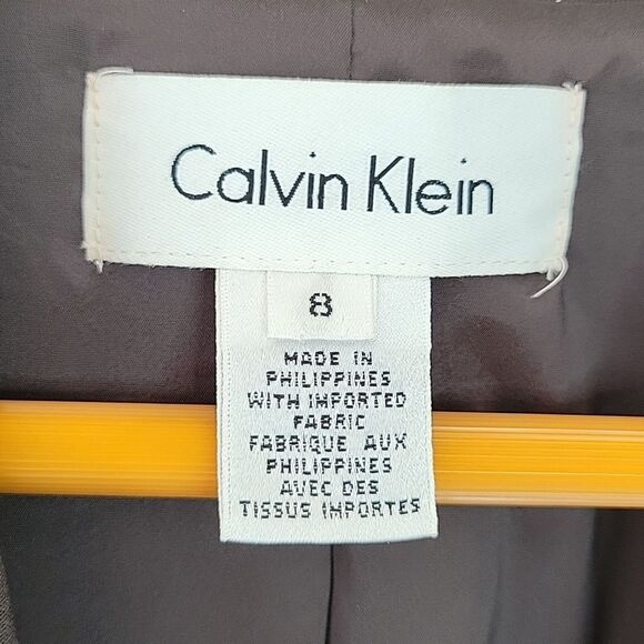 Calvin Klein Women's Brown Blazer size 8 Professional Formal Contemporary - Picture 11 of 15